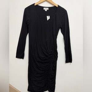 Revolve Velvet by Graham & Spencer Black Long Sleeve Dress